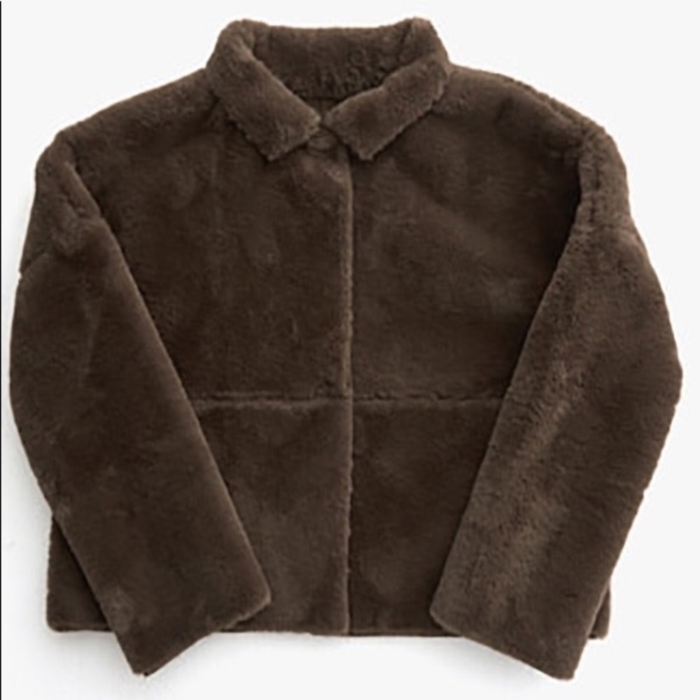 Manes Paris Monaco Brown Faux Fur Jacket One Size (XS-M) *Brand New